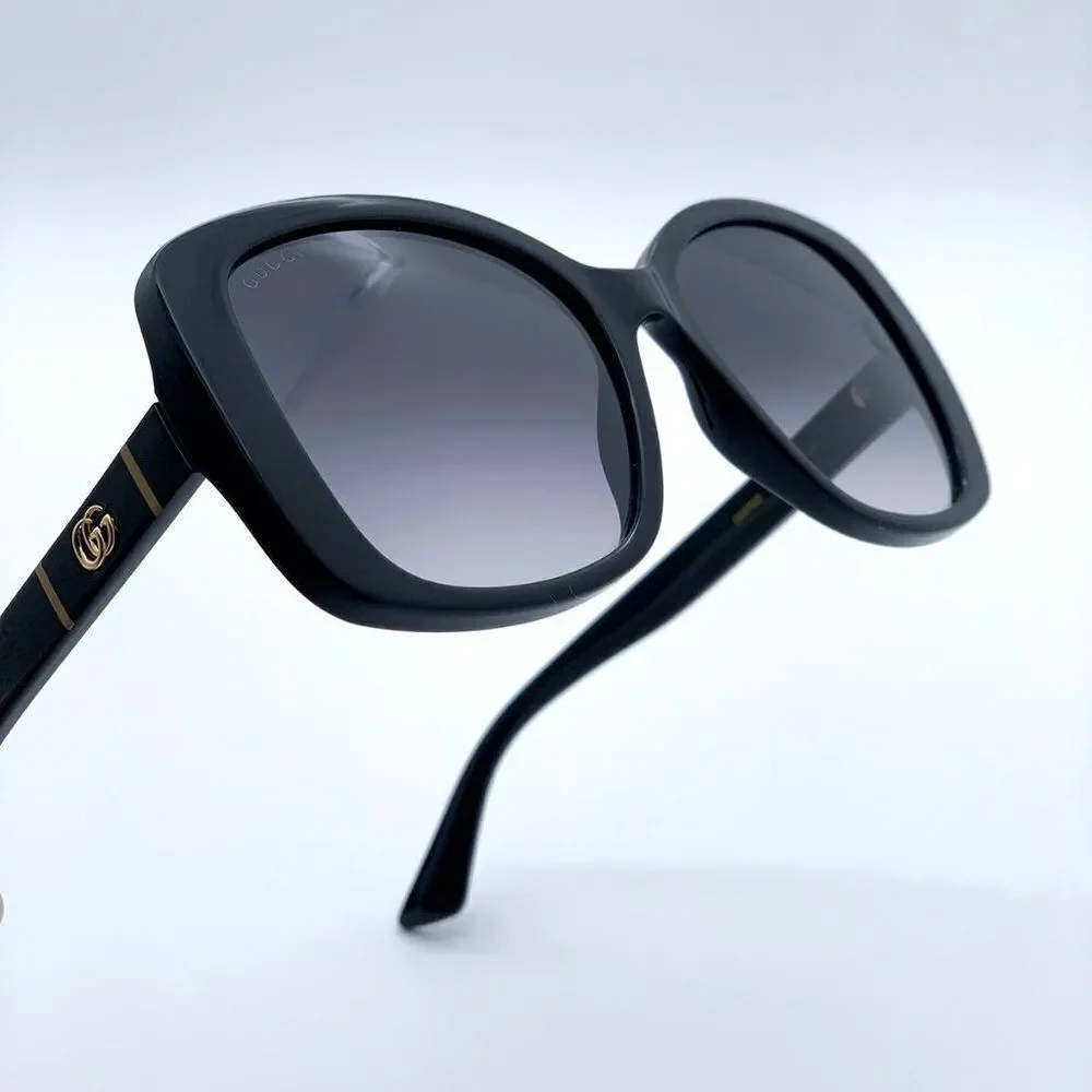 ЄNEW Gucci GG0762S  001 Black Gray Gradient Square Women Sunglasses - Picture 6 of 13